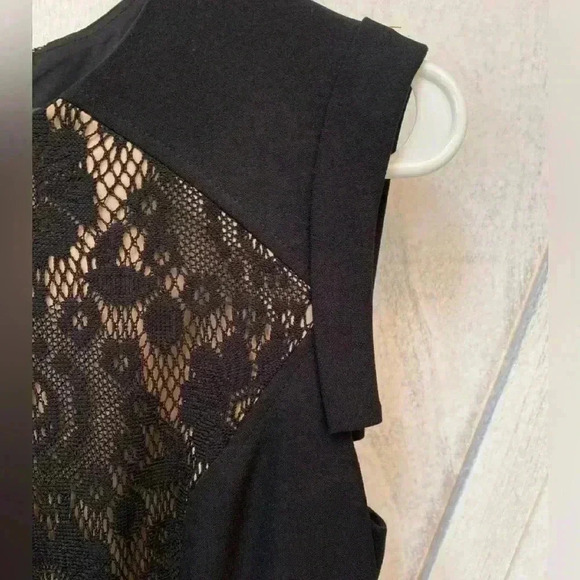 Adrianna Papell Sheath Dress Women’s Size 8 Black Lace Sleeveless Zipper Back - Picture 8 of 10